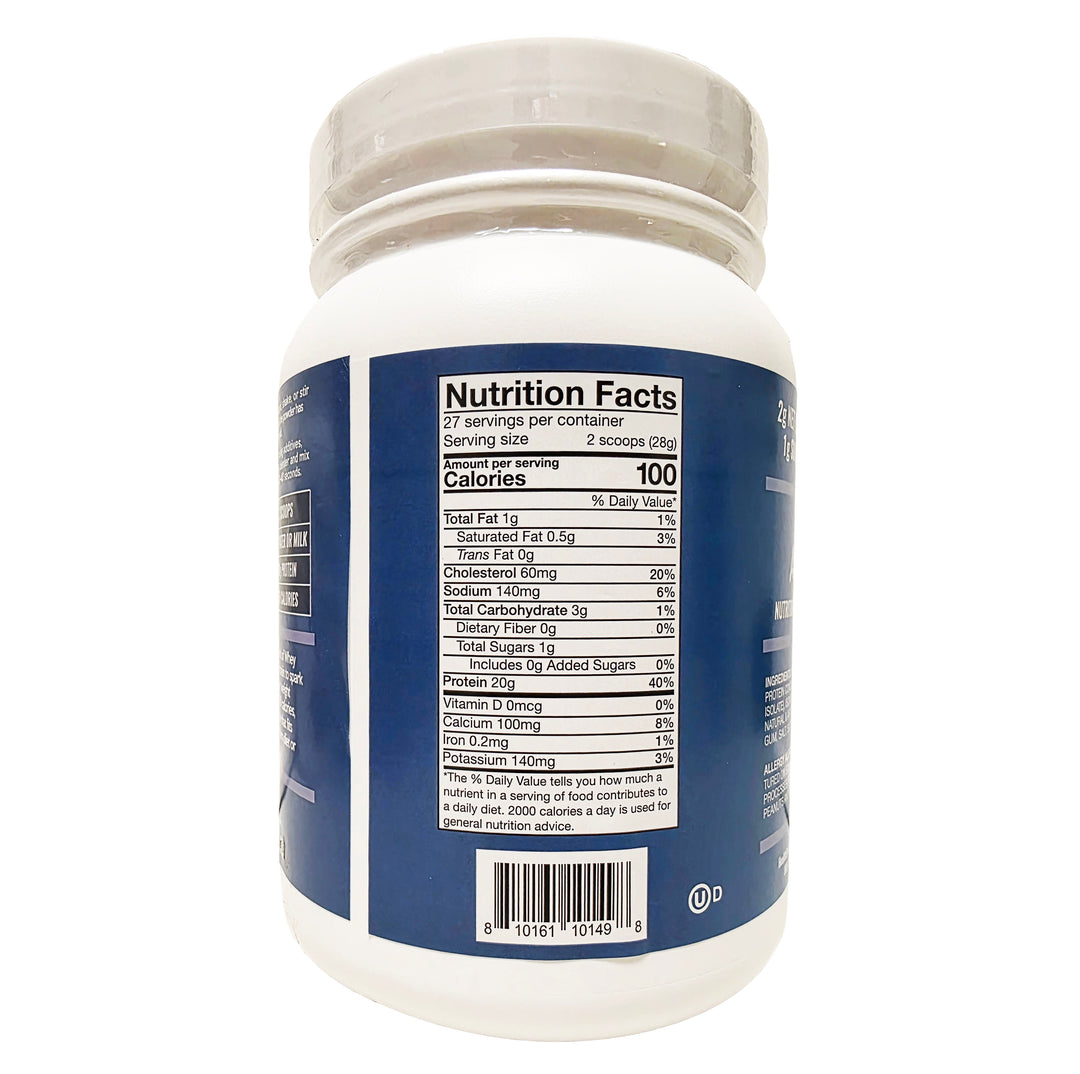 AtLast! Vanilla Whey Protein Powder – 20g Protein, 100 Calories, 2g Net Carb