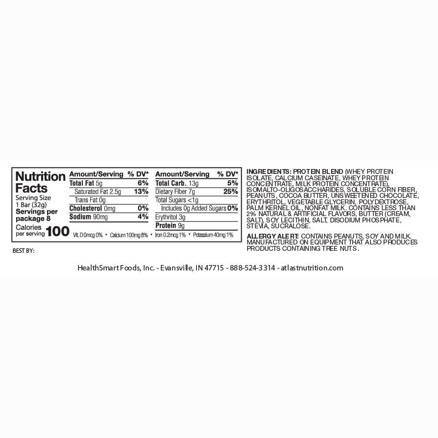 Nutrition Facts and Ingredients on a white background.