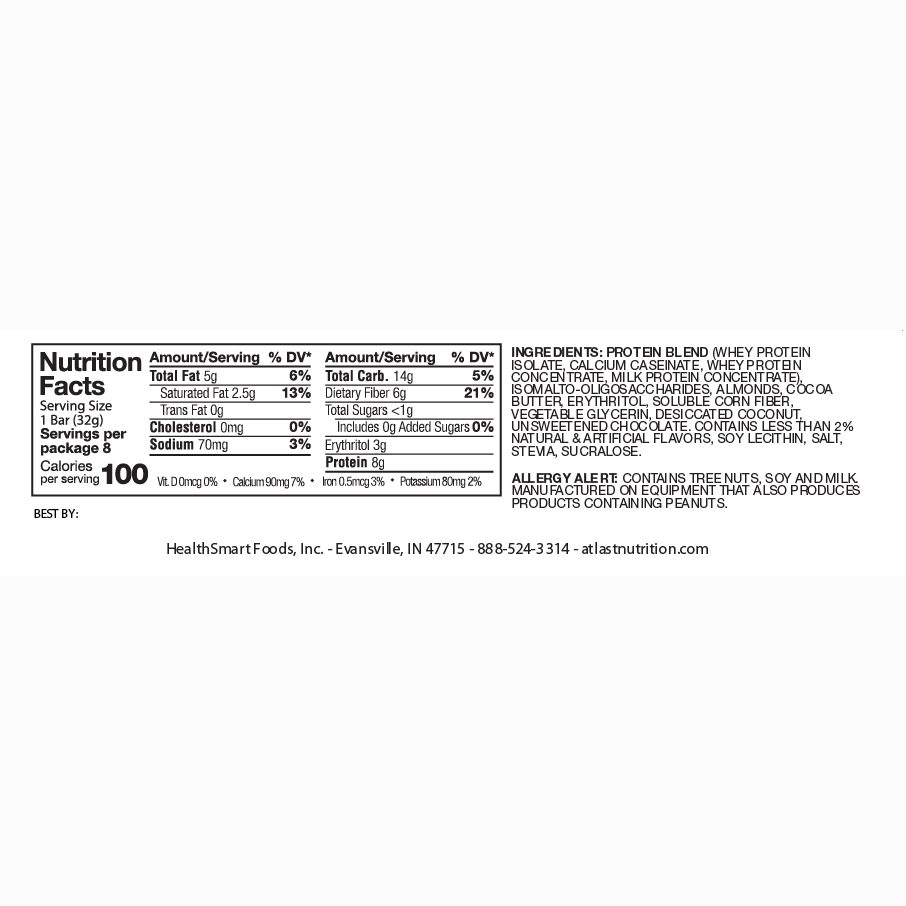 Nutrition Facts and Ingredients on a white background.