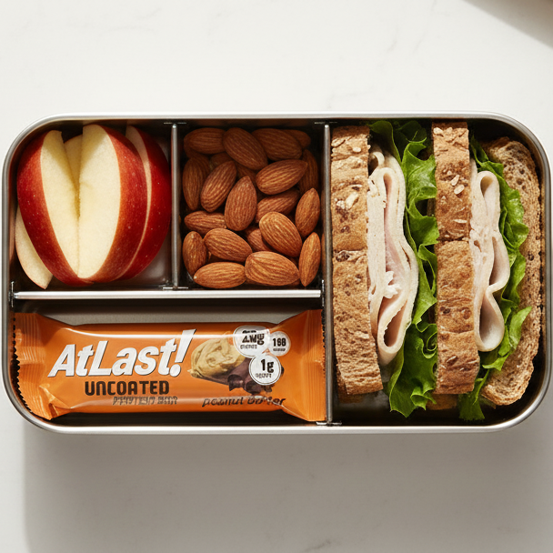 AtLast! Uncoated Protein Bar – Peanut Butter