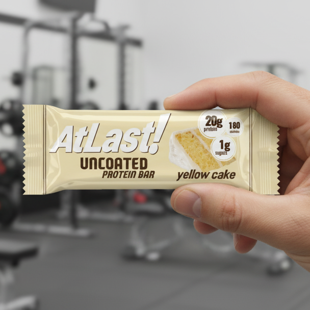 AtLast! Uncoated Protein Bar – Yellow Cake