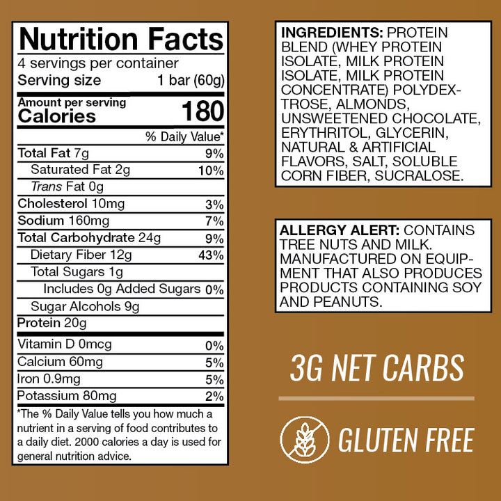 AtLast! Uncoated Protein Bar – Cookie Dough