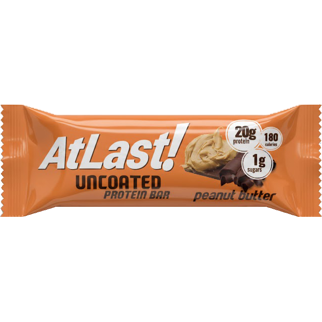 AtLast! Uncoated Protein Bar – Peanut Butter