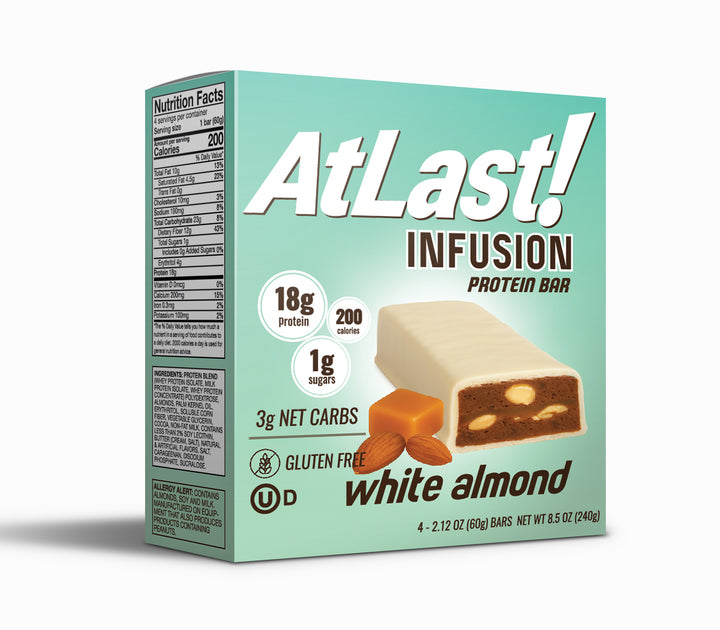 AtLast! Infusion Protein Bar – White Almond